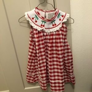 Lil Cactus gingham smocked dress